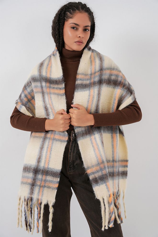 Bigdart Xaile Bege Elegante Xadrez Roupas por atacado Casual