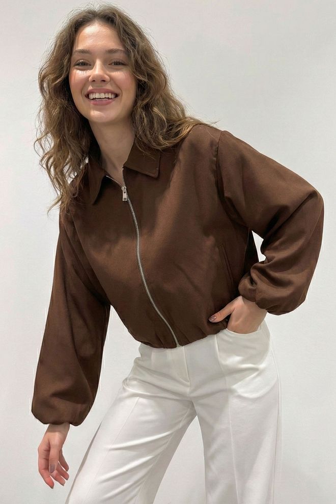 Bigdart Chaqueta Marrón Casual Ropa De Calle Shacket Ropa al por mayor Casual