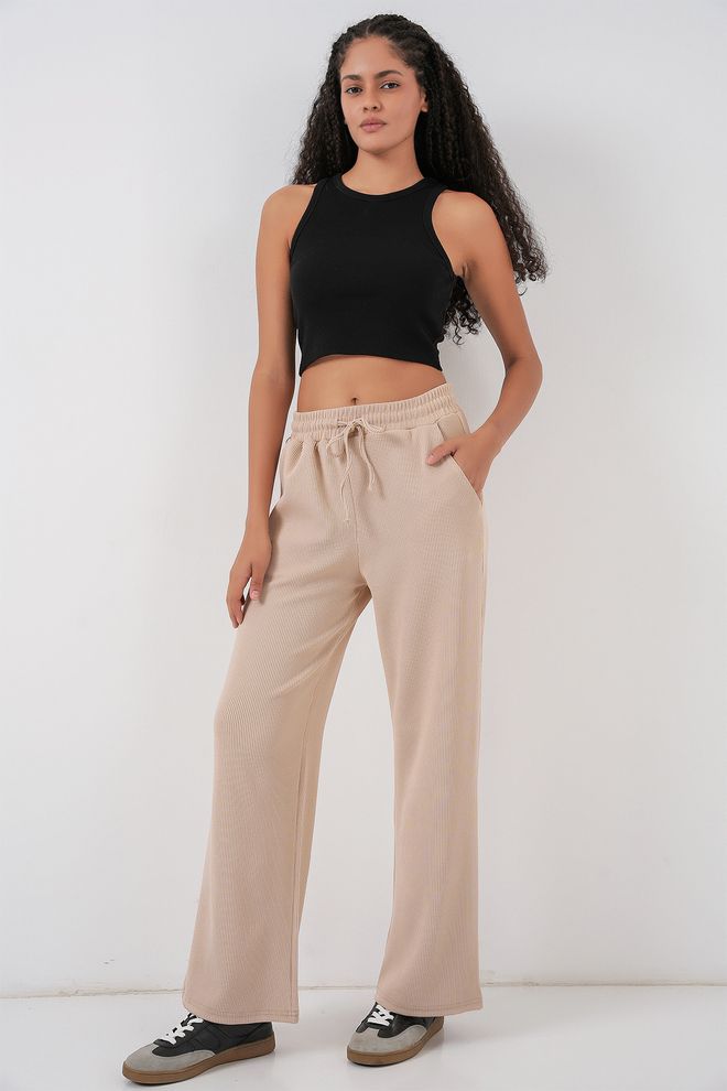 Bigdart Calças Jogger Casuais Bege Com Perna Larga Roupas por atacado Casual