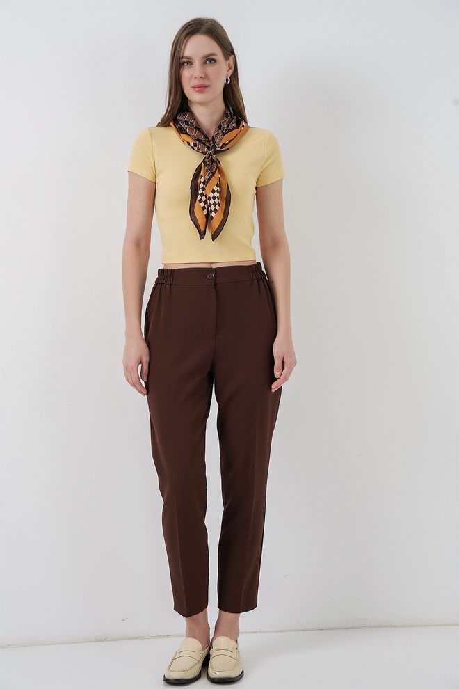 Bigdart Pantalón Marrón Elegante Y Entallado Recortado Ropa al por mayor Casual