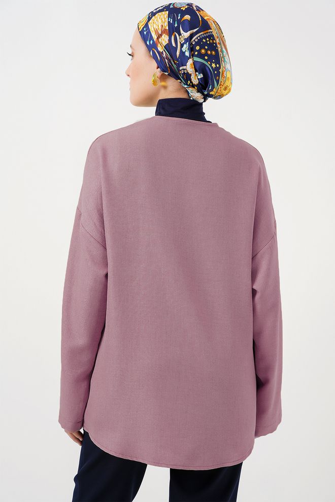 Bigdart Purple Modest Kimono With Tie Closure Wholesale Clothing Lounge