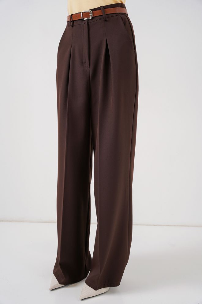 Bigdart Brown Formal Elegant Palazzo Pants Wholesale Clothing 1