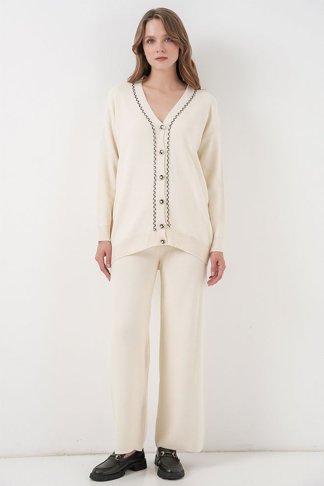 Bigdart Conjunto Beige Casual Elegante Modesto Ropa De Calle Ropa al por mayor Modesto