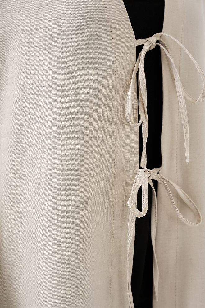 Bigdart Beige Kimono Ethnic Oversized V Neck Long Sleeve Tie Closure Wholesale Clothing 1