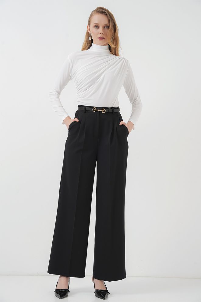 Bigdart بلوزة أنيقة بيضاء بقصة ضيقة وياقة طويلة ملابس بالجملة 1