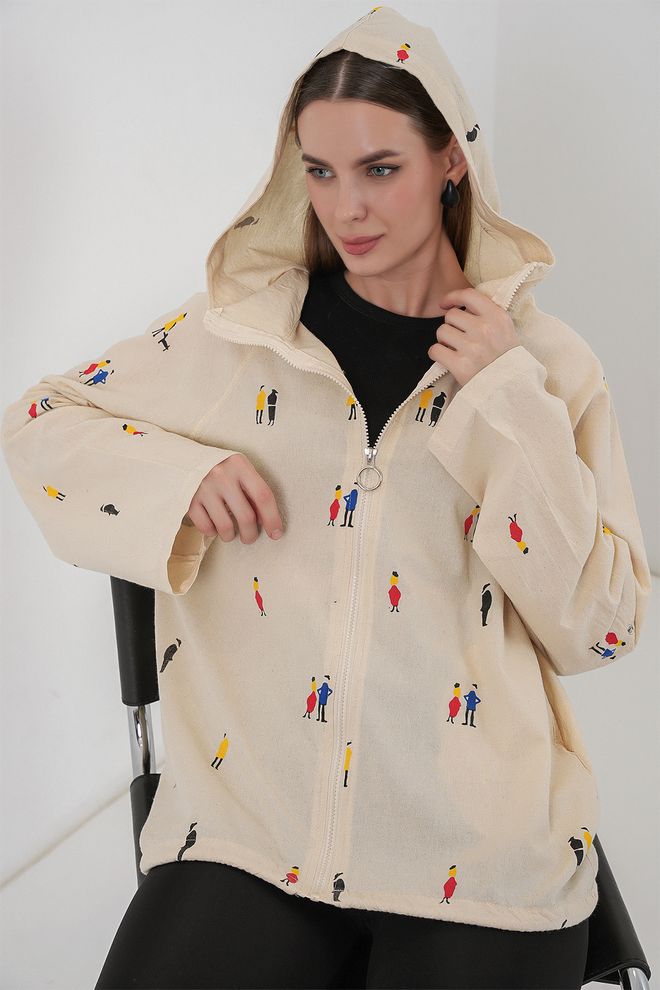 Bigdart Bež Vjetrovka Jakna S Ovratnikom S Kapuljačom Veleprodaja odjeće Ležerni