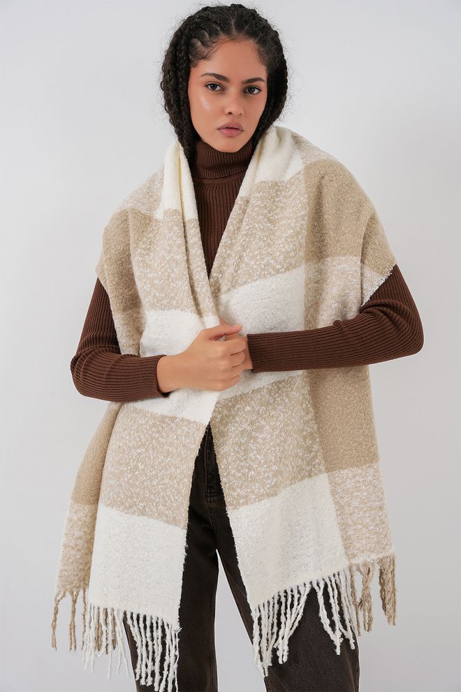 Bigdart Halstuch Beige Lässig Elegant Modest Ethnisch Jahrgang Retro Großhandelskleidung Modest