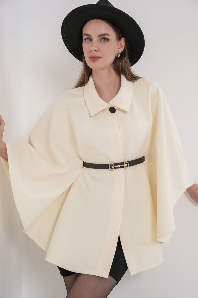 Bigdart Бежевый Элегантный Формальный Пончо Оптовая продажа одежды Скромный