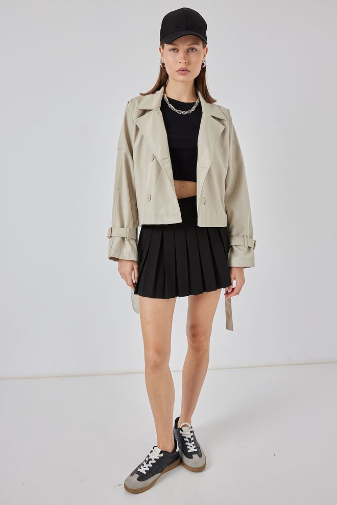 Bigdart Beżowy Trencz Klasyczny Jednorzędowy I Dwurzędowy Hurtowa sprzedaż odzieży 1