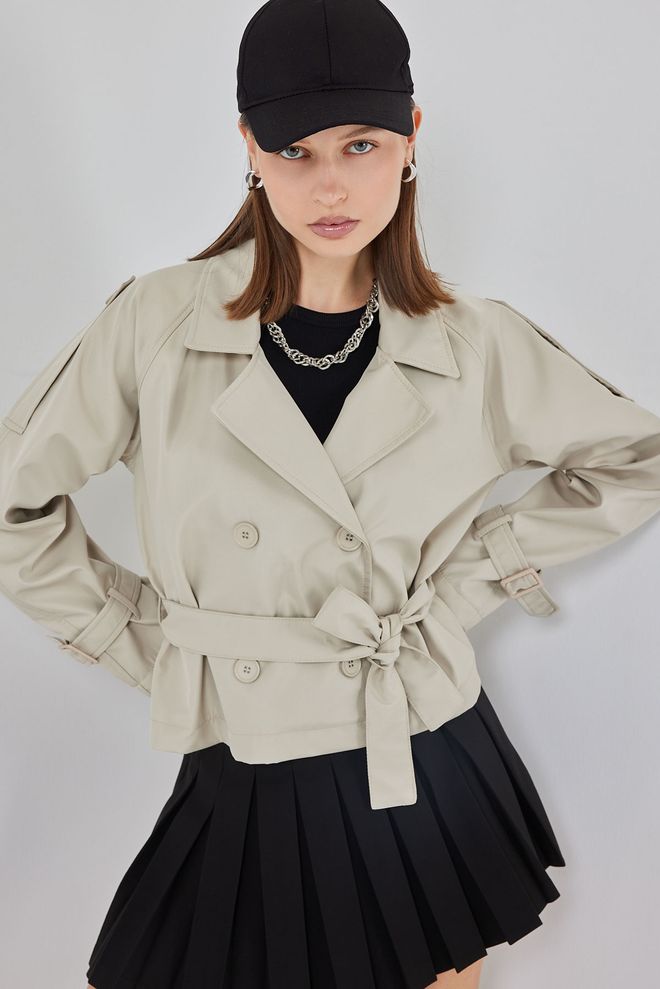 Bigdart Beżowy Trencz Klasyczny Jednorzędowy I Dwurzędowy Hurtowa sprzedaż odzieży Praca