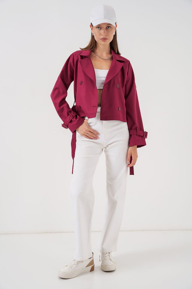 Bigdart Trenčkot Bordo Rdeča Oblačila na debelo 1