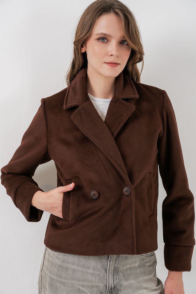Bigdart Brown Elegant Single Breasted Blazer Jacket Wholesale Clothing Casual