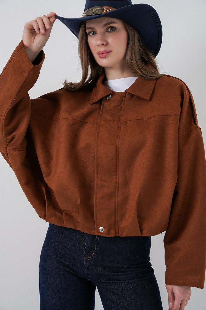 Bigdart Veste Chemise Brun Oversize Vêtements en gros Décontracté