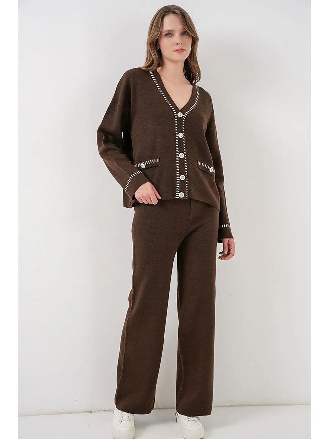 Bigdart Ruda Eleganti Kasdienė Komplektas Didmeninė prekyba drabužiais Apykaklė su įkirpimu