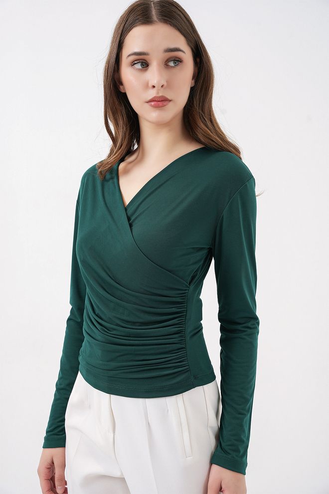 Bigdart Green Elegant Formal Casual Blouse Wholesale Clothing Work