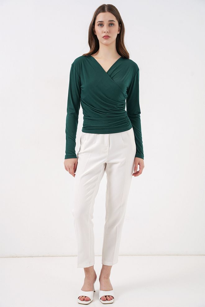 Bigdart Green Elegant Formal Casual Blouse Wholesale Clothing 1