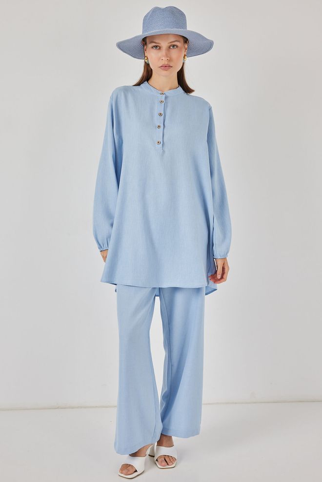 Bigdart Mėlynas Kostiumas Elegantiškas Mažai Išraiškingas Formalus Su Sagomis Vasarą Pavasarį Rudenį Didmeninė prekyba drabužiais Apykaklė su įkirpimu