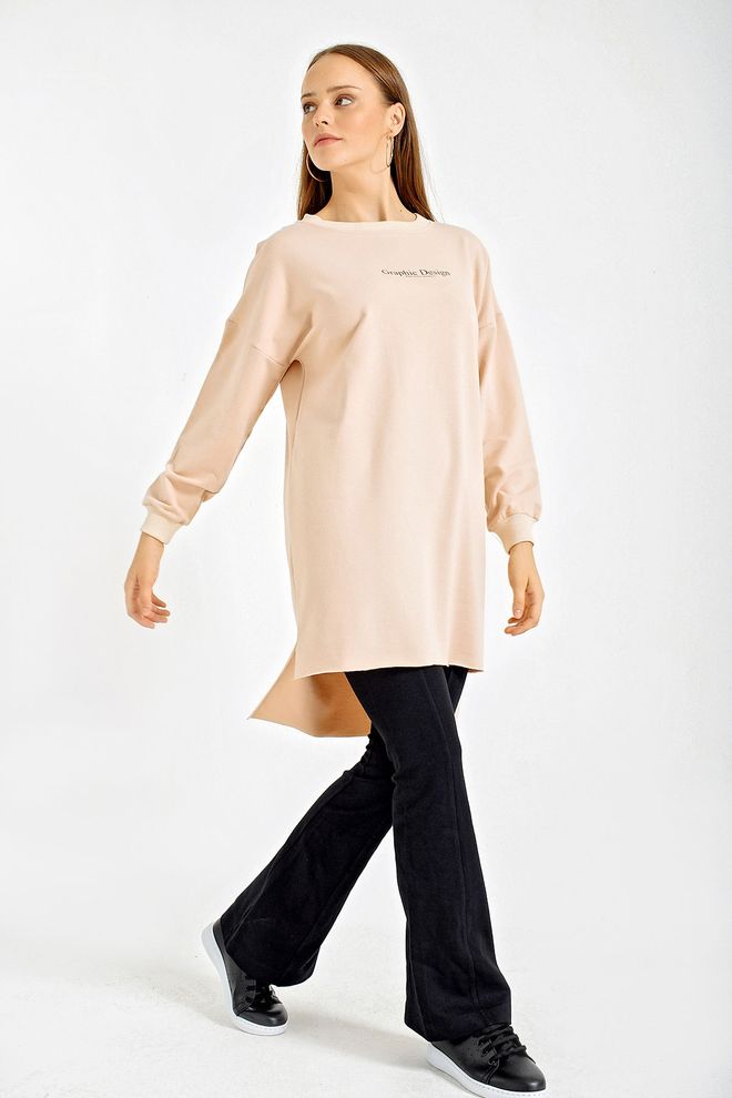 Bigdart Hanorac Beige Casual Cu Croială Supradimensionată Îmbrăcăminte cu ridicata Conservator