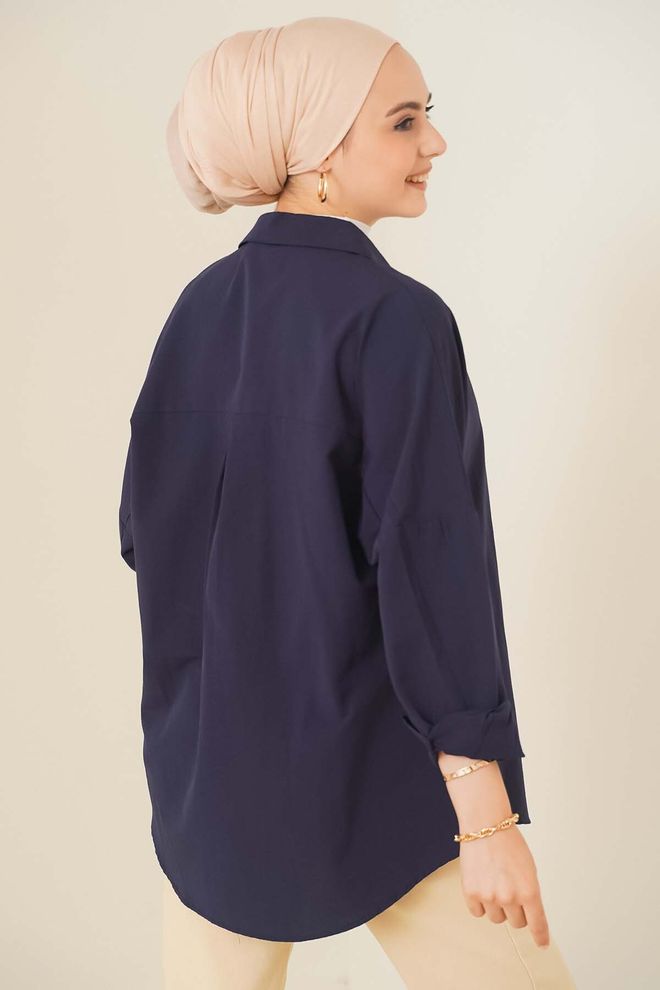 Bigdart Πουκάμισο Navy Blue Χονδρικό εμπόριο ενδυμάτων Σαλόνι