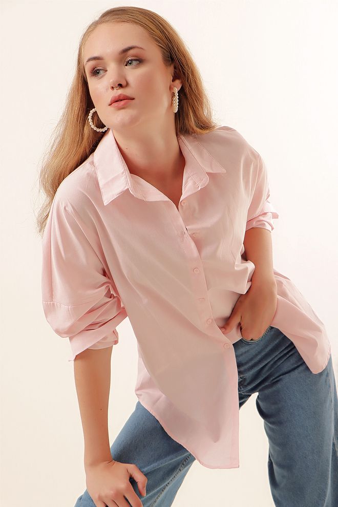 Bigdart Camisa Rosa Pó Roupas por atacado Casual