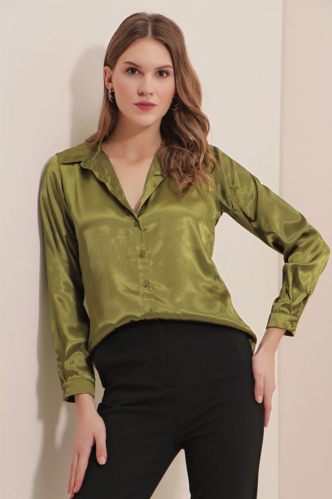 Bigdart Chemise Kaki Vêtements en gros Formel