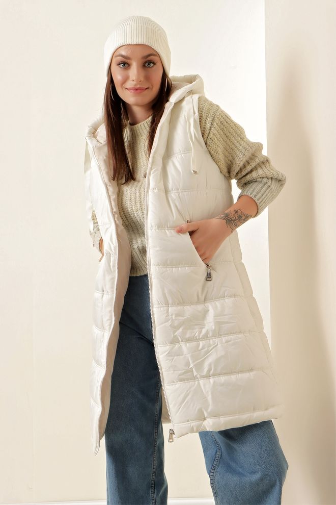 Bigdart Colete Branco Roupas por atacado Casual