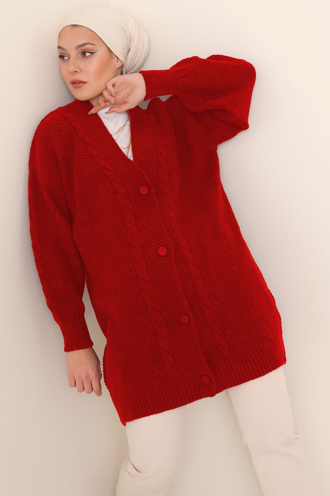 Bigdart Cardigan Rouge Vêtements en gros Décontracté