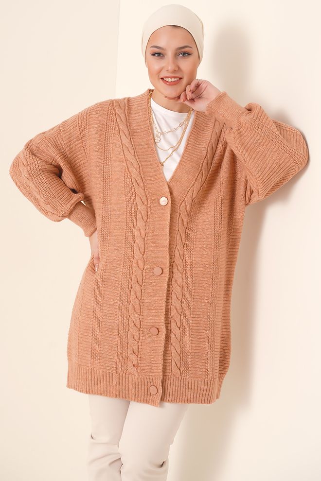 Bigdart Cardigan Salmon Pink Wholesale Clothing Casual