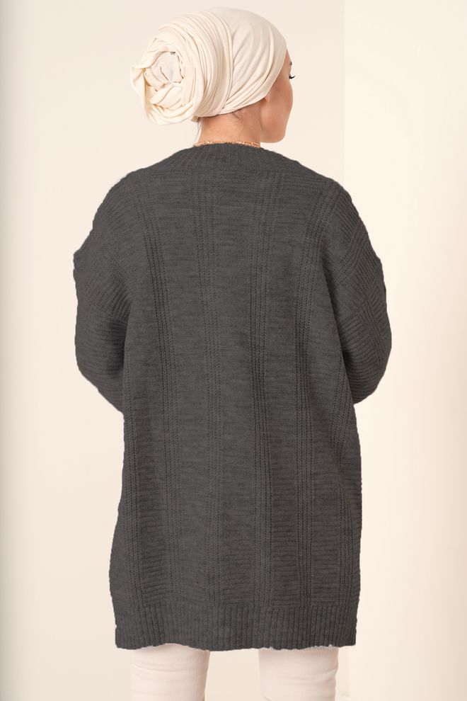 Bigdart Кардиган Антрацит Оптовая продажа одежды Акрил