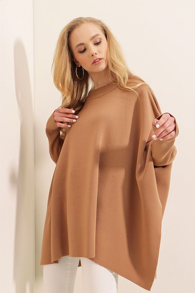 Bigdart Suéter Poncho Color Biscuit Ropa al por mayor Acrílico