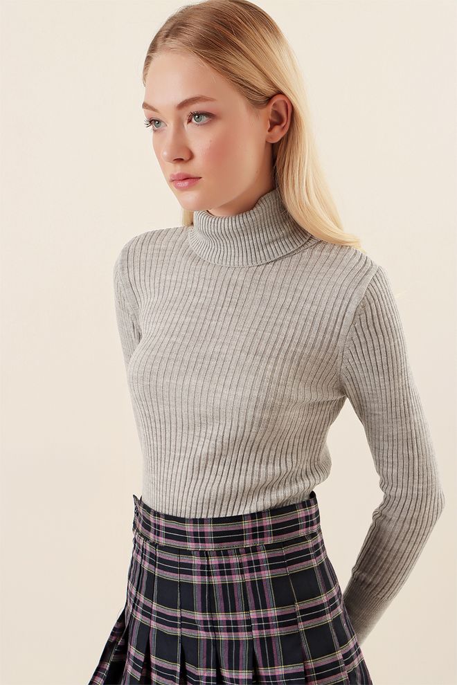 Bigdart Pulover Siva Oblačila na debelo Zima