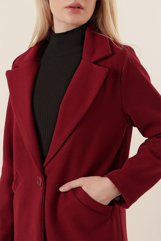 Bigdart Cappotto Bordeaux Rosso Abbigliamento all'ingrosso 4