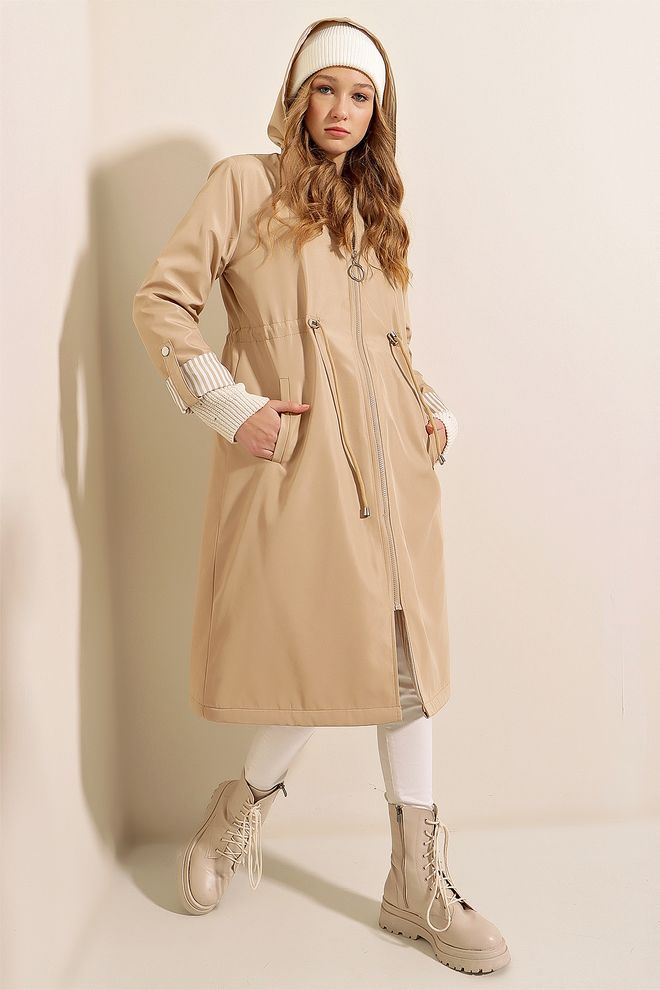 Bigdart Trench Coat Beige Wholesale Clothing 2