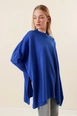 A wholesale clothing model wears 46085-poncho-sweater-saks, Turkish wholesale  of 
