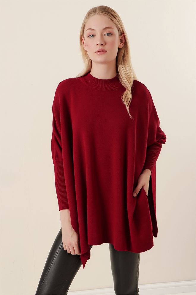 Bigdart Jersey Poncho Rojo Claret Ropa al por mayor Casual