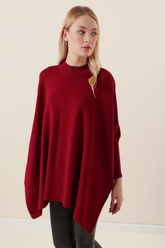Bigdart Jersey Poncho Rojo Claret Ropa al por mayor Otoño