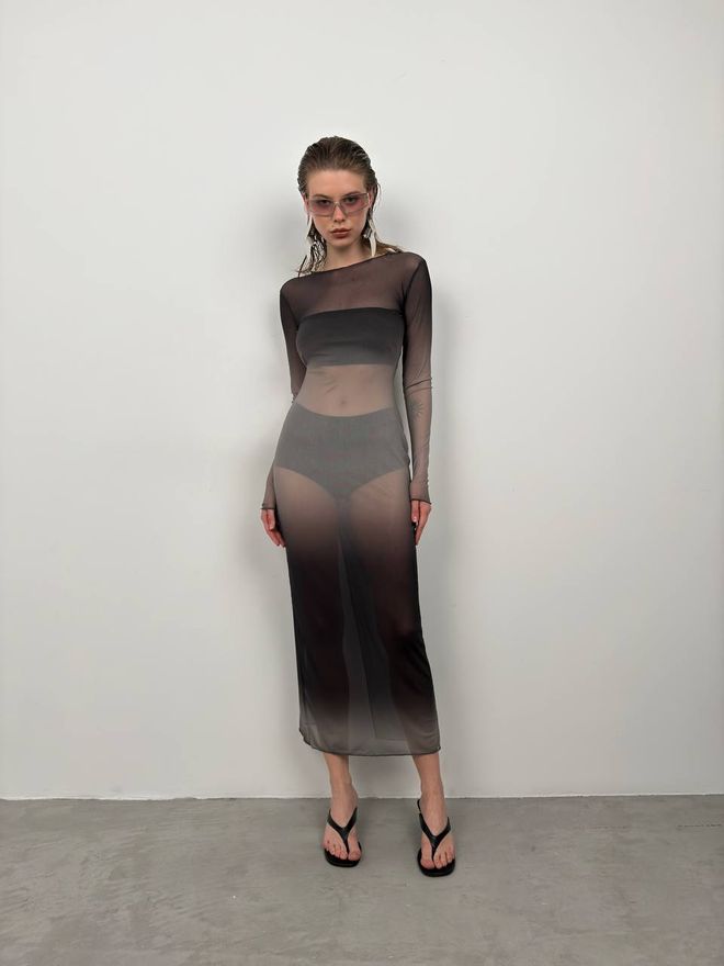 Black Fashion Printed Maxi Dress Black Wholesale Clothing Sexy