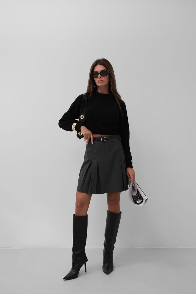 Black Fashion Pull Noué Au Dos Noir Vêtements en gros Décontracté