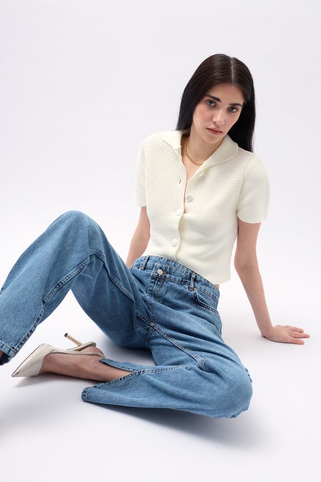 Black Fashion Vaqueros Láser Asimétricos Rasgados Azul Ropa al por mayor Casual