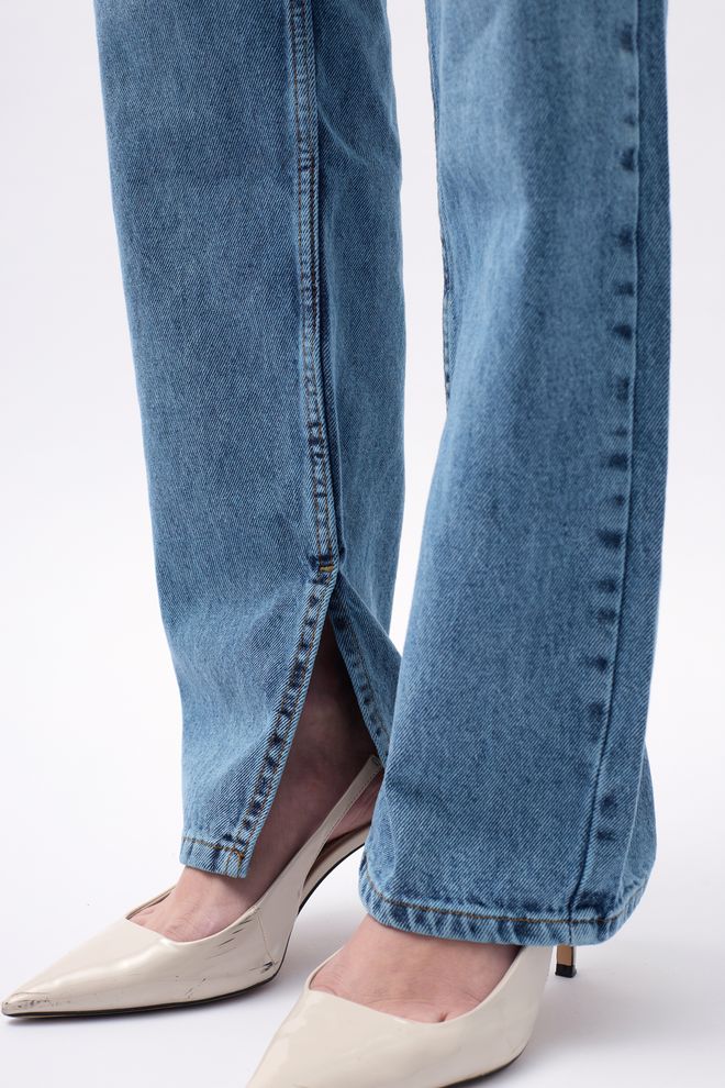 Black Fashion Vaqueros Láser Asimétricos Rasgados Azul Ropa al por mayor Otoño