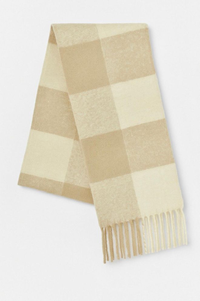Black Fashion Buklet Plaid Scarf Beige Wholesale Clothing 0