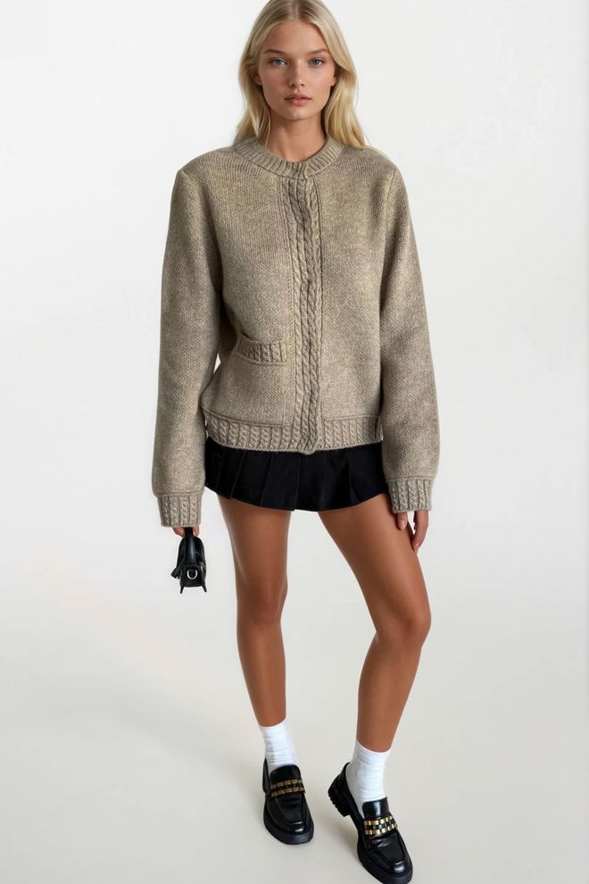 Black Fashion Rebeca Beige Con Bolsillos Con Solapa Estilo Casual Chic Ropa al por mayor 1