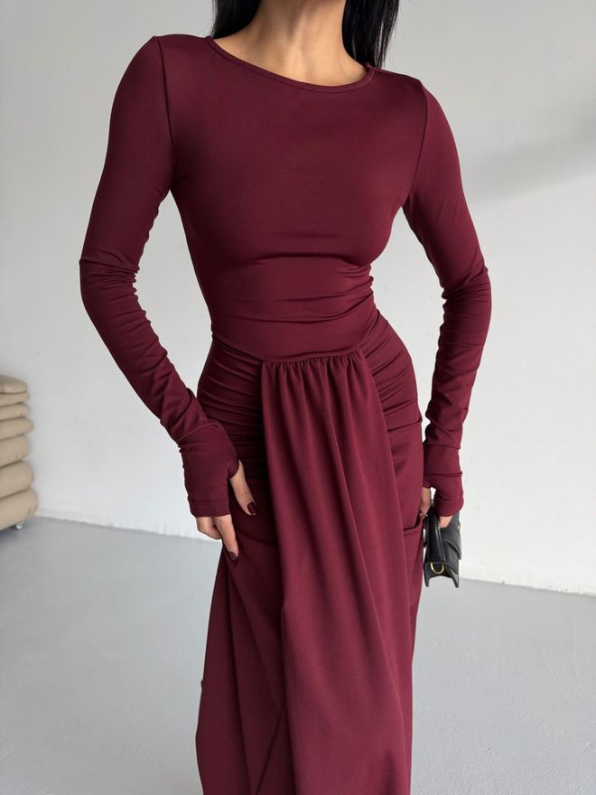 Black Fashion Bordeauxrot Elegant Formal Sexy Bodycon Kleid Großhandelskleidung Geburtstag