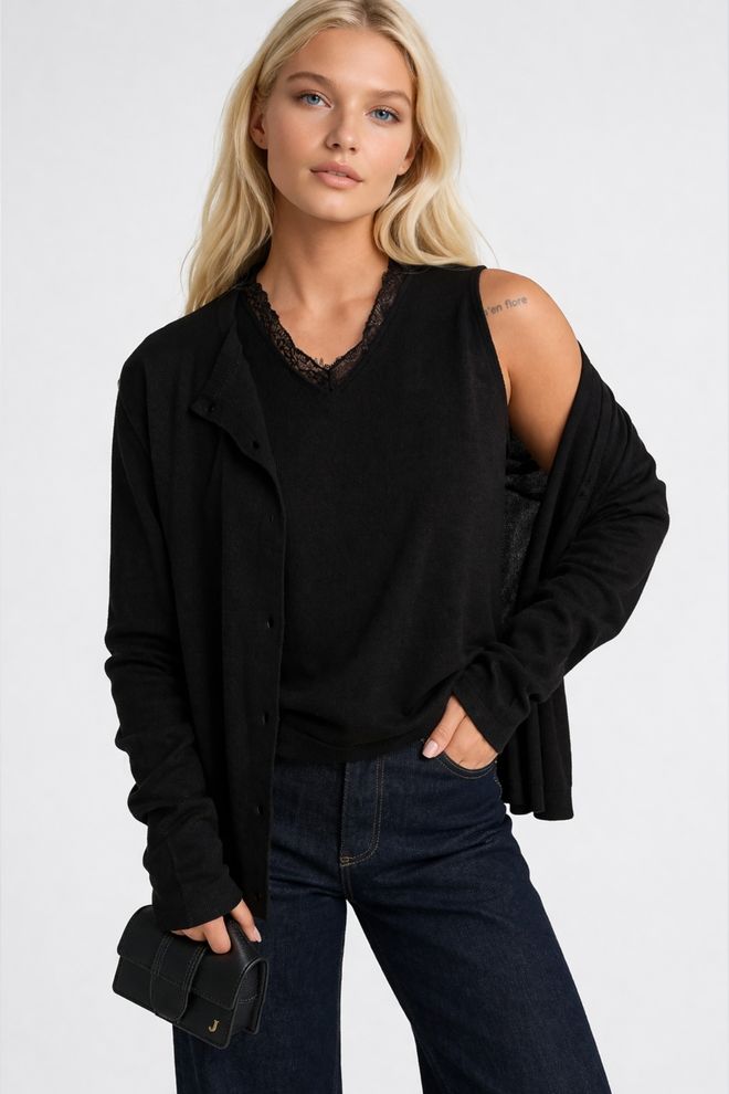 Black Fashion Set Zwart Casual Elegant Groothandel Kleding Streetwear