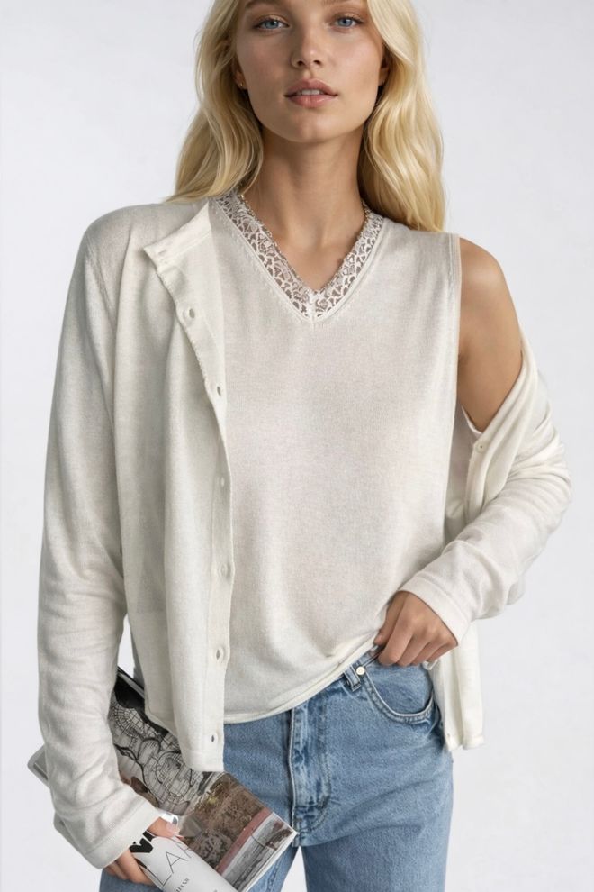 Black Fashion Beli Eleganten Set Z V izrezom In Hlačami Mom Oblačila na debelo Ulična oblačila