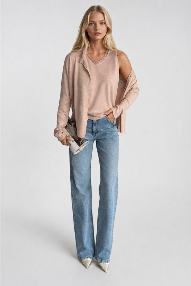 Black Fashion Conjunto Bege Casual Elegante Vintage Roupas por atacado Roupa de rua