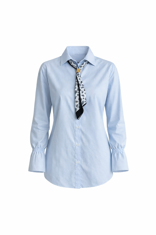 Black Fashion Camisa Azul Con Cuello Polo Formal Casual Elegante Ropa al por mayor Cumpleaños