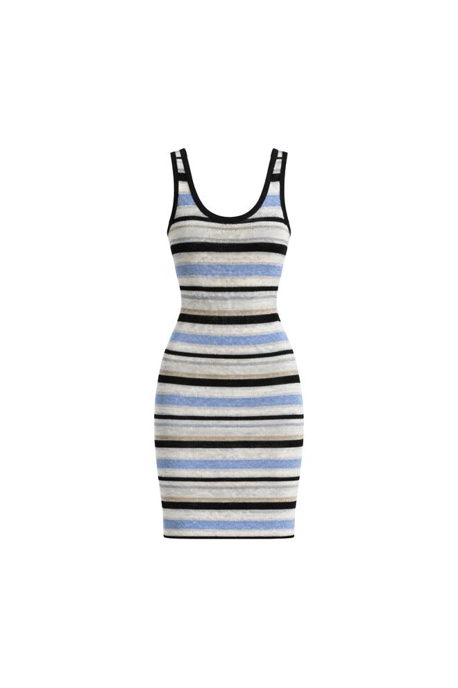 Black Fashion Vestido Bodycon Mini Blanco A Rayas Ropa al por mayor Cumpleaños