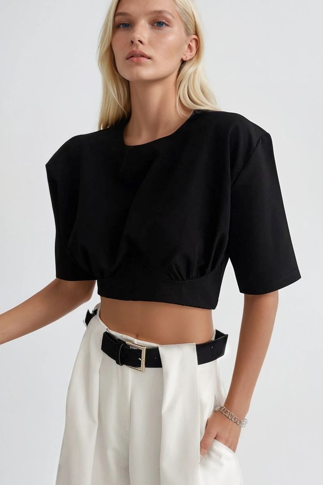 Black Fashion Juodi Kasdieniai Elegantiški Marškiniai Pusiais Rankovėmis Didmeninė prekyba drabužiais Kokteilinė