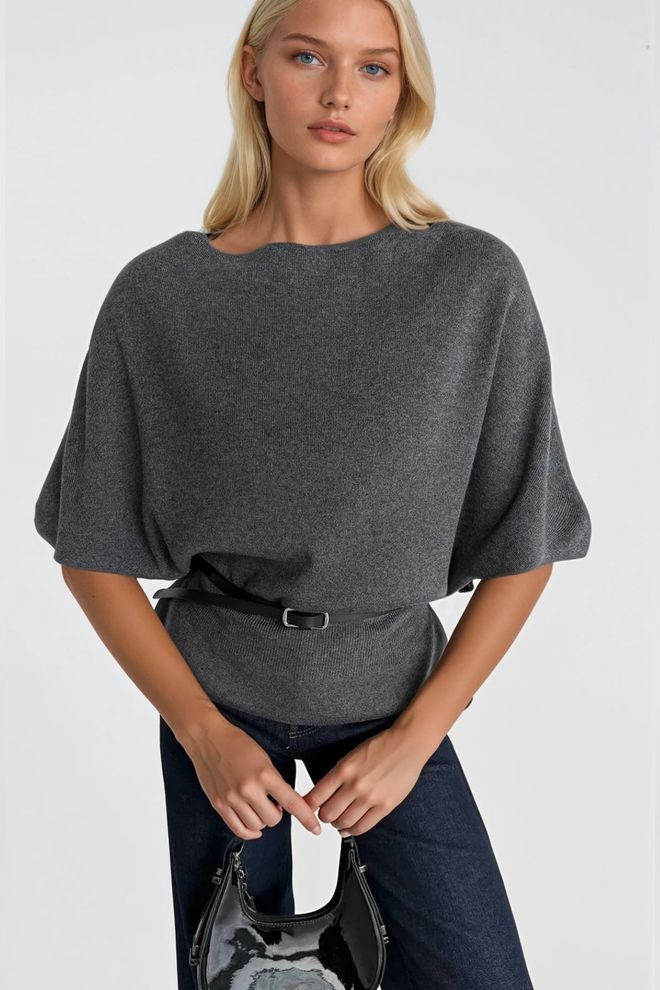 Black Fashion Siva Ležerno Eleganten Formalno Bluza Oblačila na debelo Eleganten